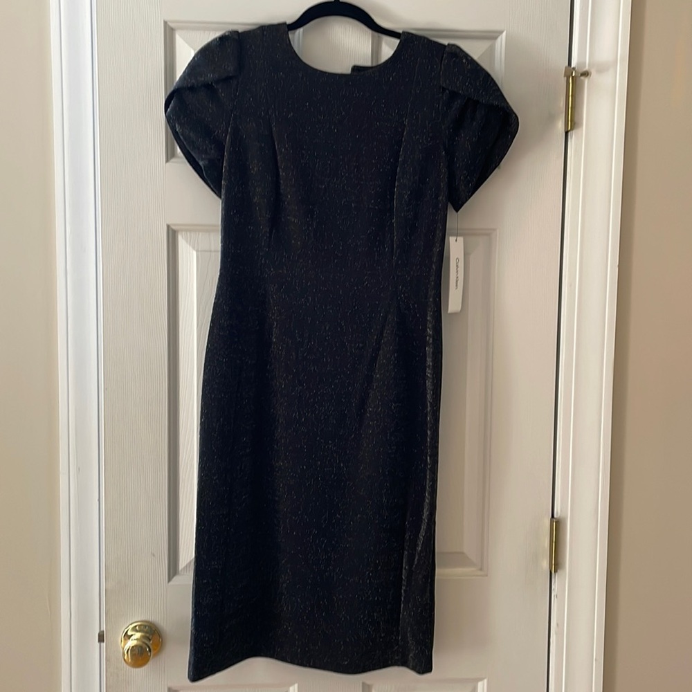 NWT Calvin Klein Black Shimmer Dress